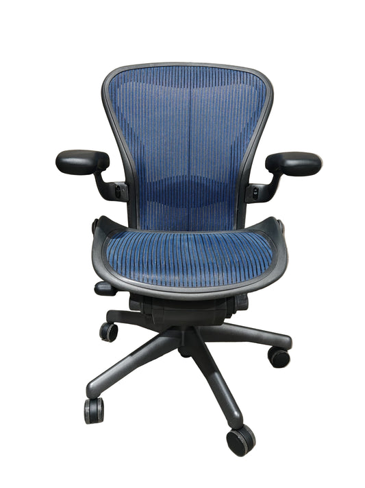 Refurbished Herman Miller Aeron Classic Blue Pellicle